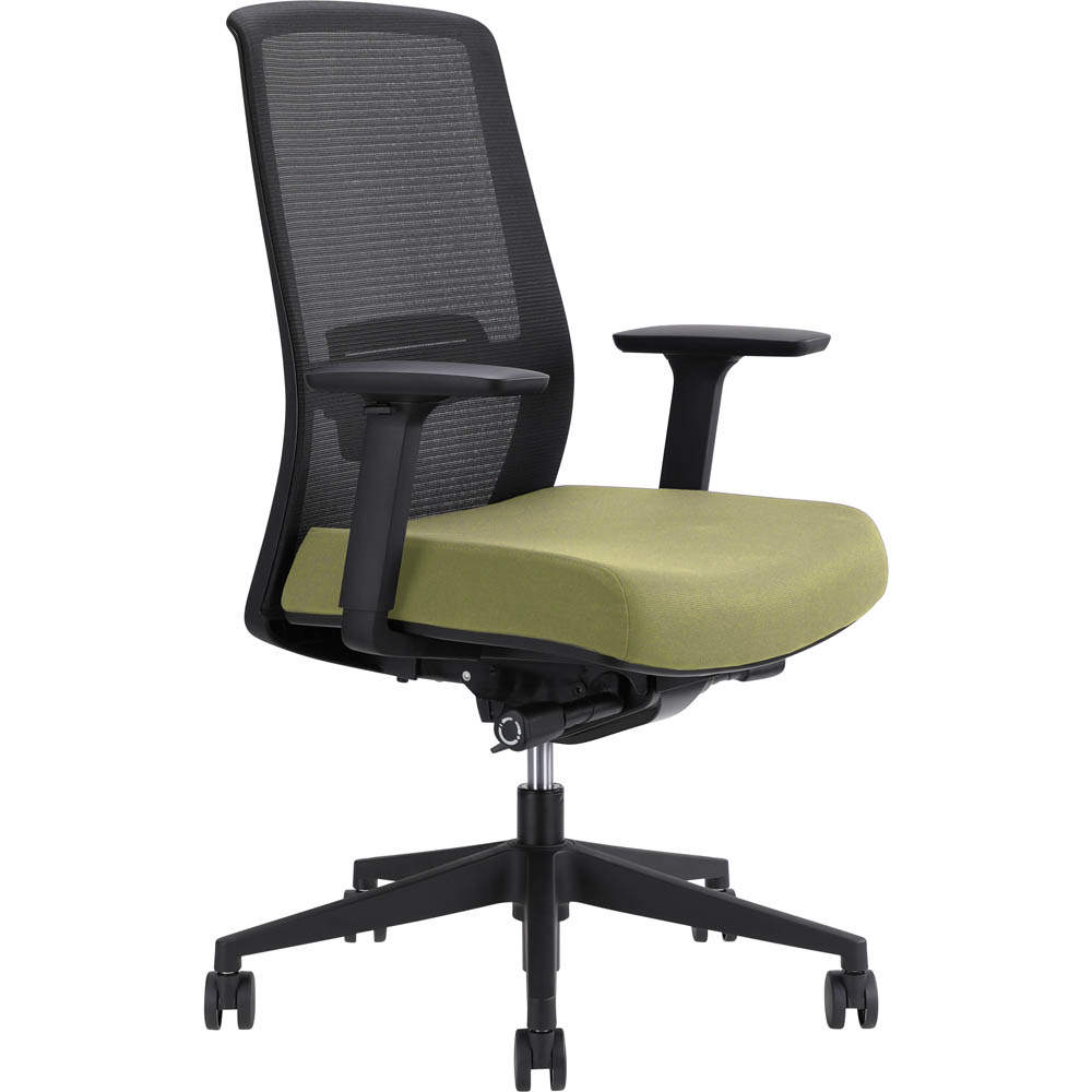 Image for JIRRA SIDE CONTROL SYNCHRO HIGH MESH BACK ARMS BLACK BACK APPLE SEAT from Office Heaven
