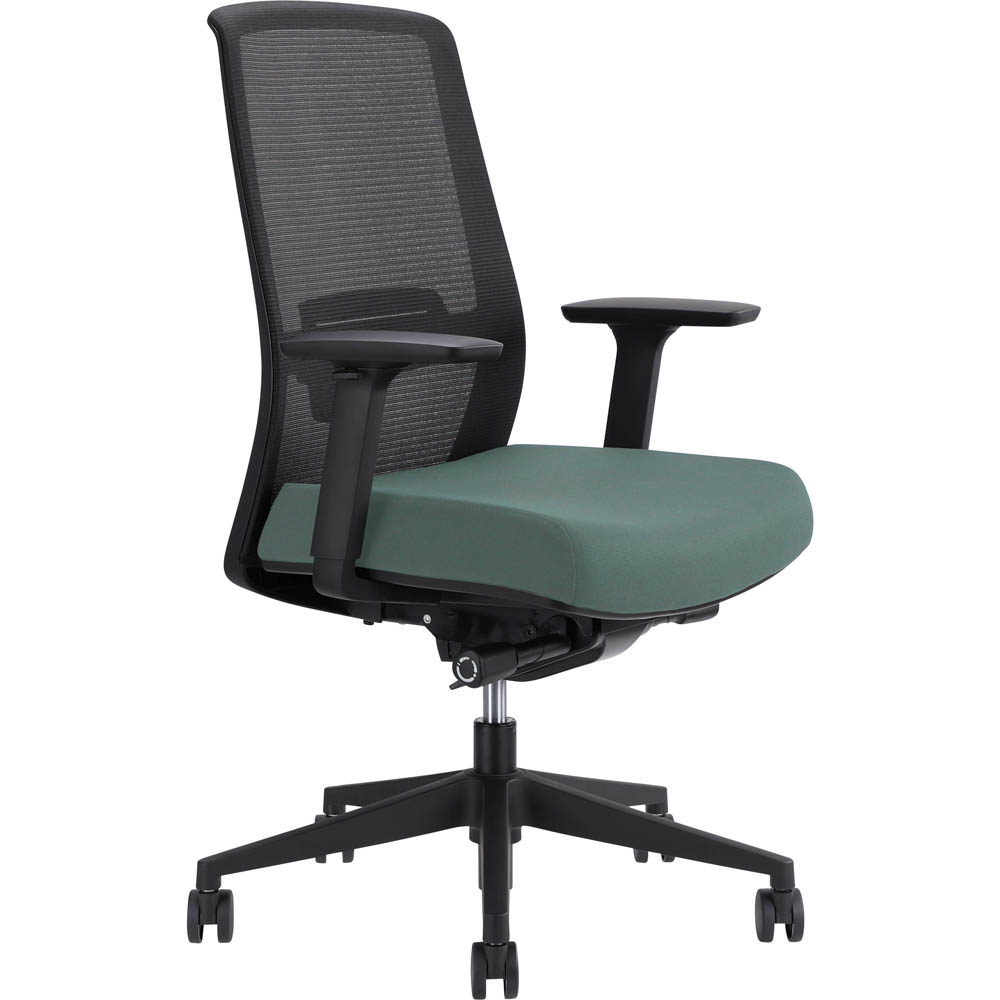 Image for JIRRA SIDE CONTROL SYNCHRO HIGH MESH BACK ARMS BLACK BACK TEAL SEAT from Office Heaven