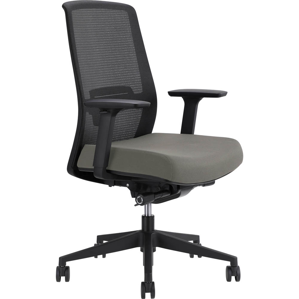 Image for JIRRA SIDE CONTROL SYNCHRO HIGH MESH BACK ARMS BLACK BACK MOCHA SEAT from Australian Stationery Supplies