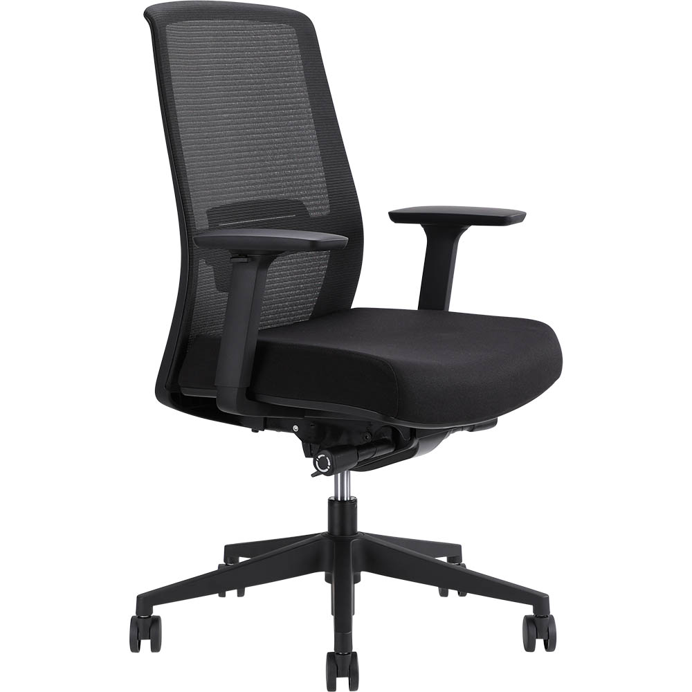 Image for JIRRA SIDE CONTROL SYNCHRO HIGH MESH BACK ARMS BLACK from BusinessWorld Computer & Stationery Warehouse