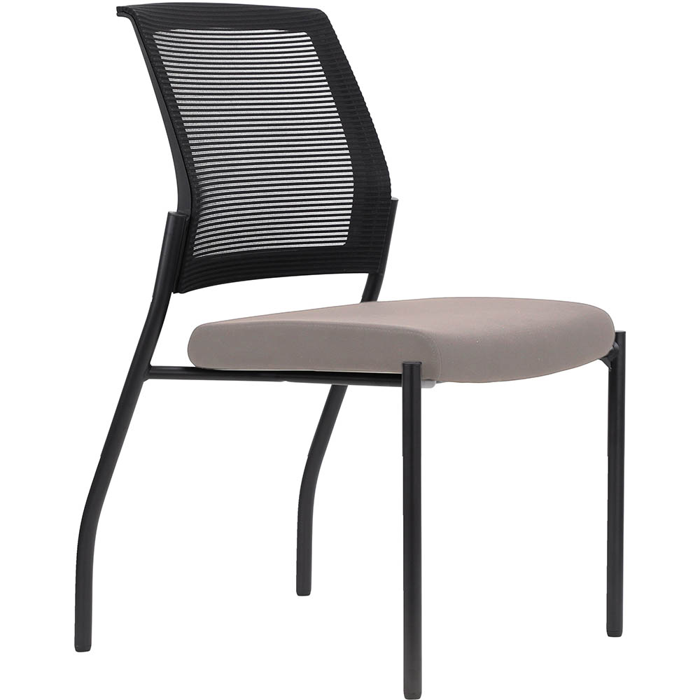 Image for URBIN 4 LEG MESH BACK CHAIR GLIDES BLACK FRAME PETAL SEAT from Prime Office Supplies