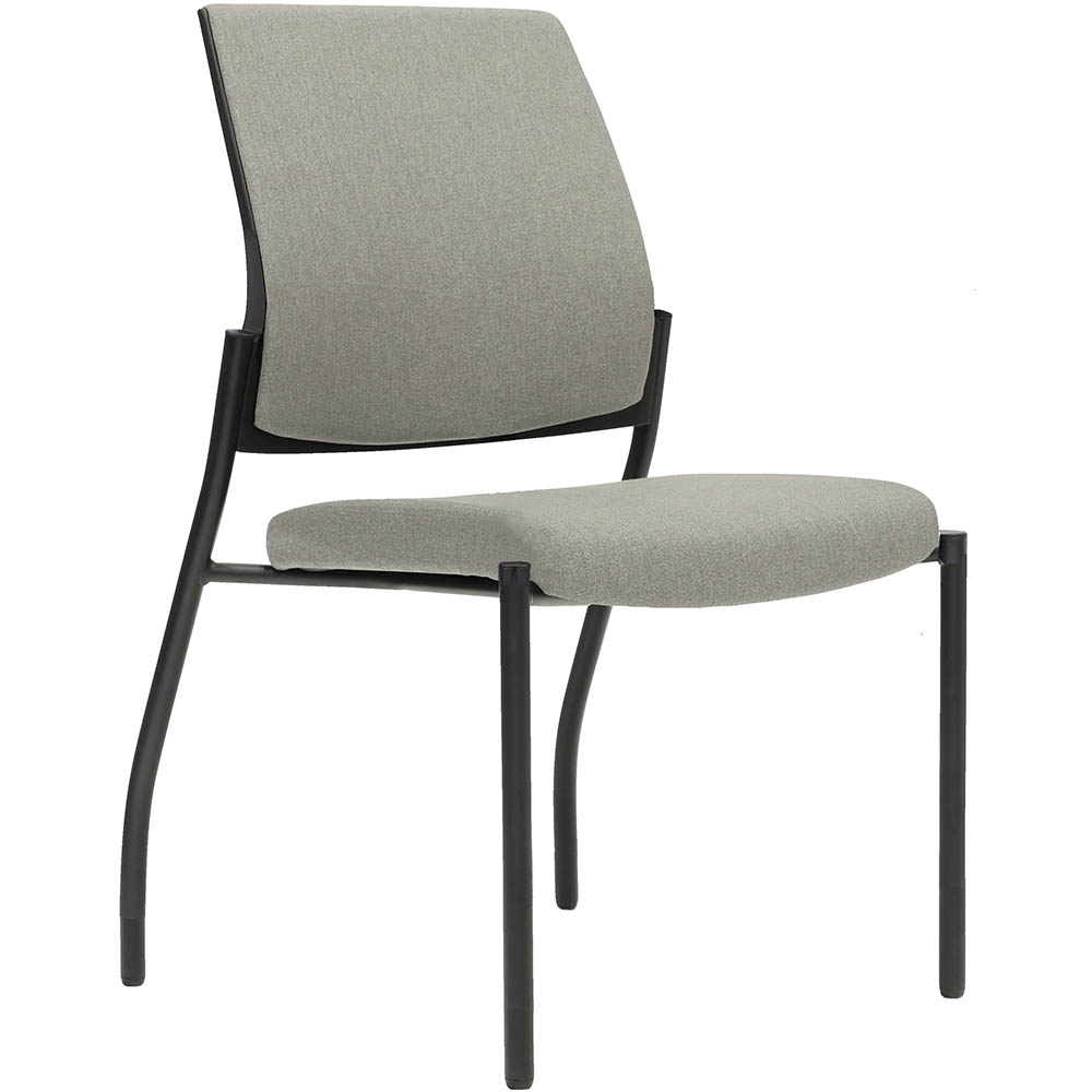 Image for URBIN 4 LEG CHAIR GLIDES BLACK FRAME SAND SEAT AND INNER BACK from That Office Place PICTON