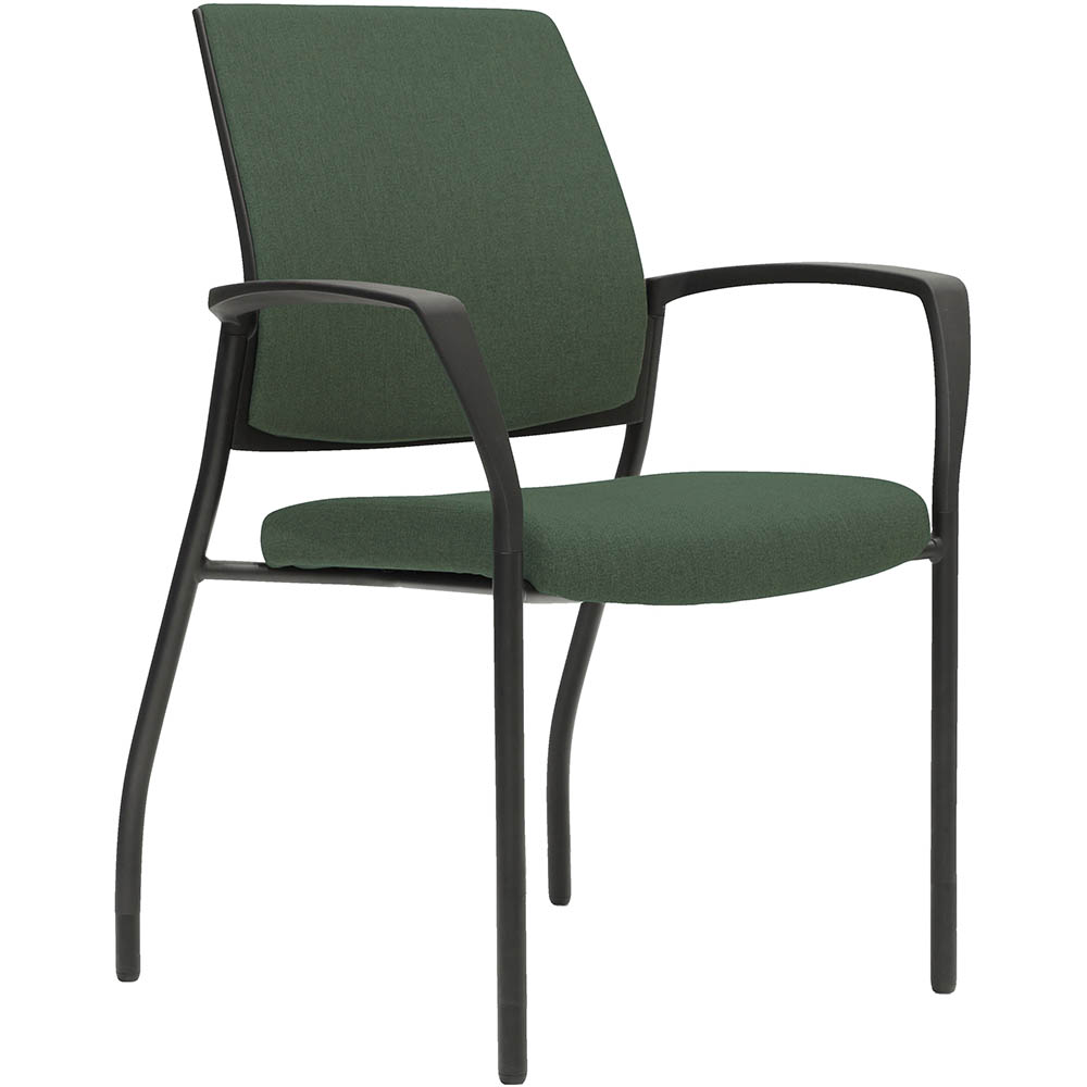 Image for URBIN 4 LEG ARMCHAIR GLIDES BLACK FRAME FOREST SEAT AND INNER BACK from Challenge Office Supplies