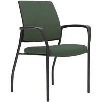 urbin 4 leg armchair glides black frame forest seat and inner back