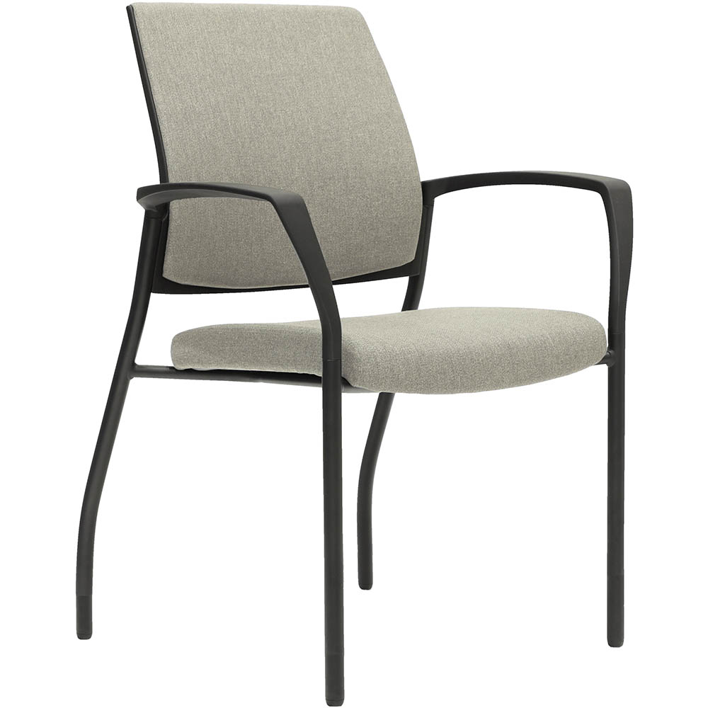 Image for URBIN 4 LEG ARMCHAIR GLIDES BLACK FRAME SAND SEAT AND INNER BACK from BusinessWorld Computer & Stationery Warehouse