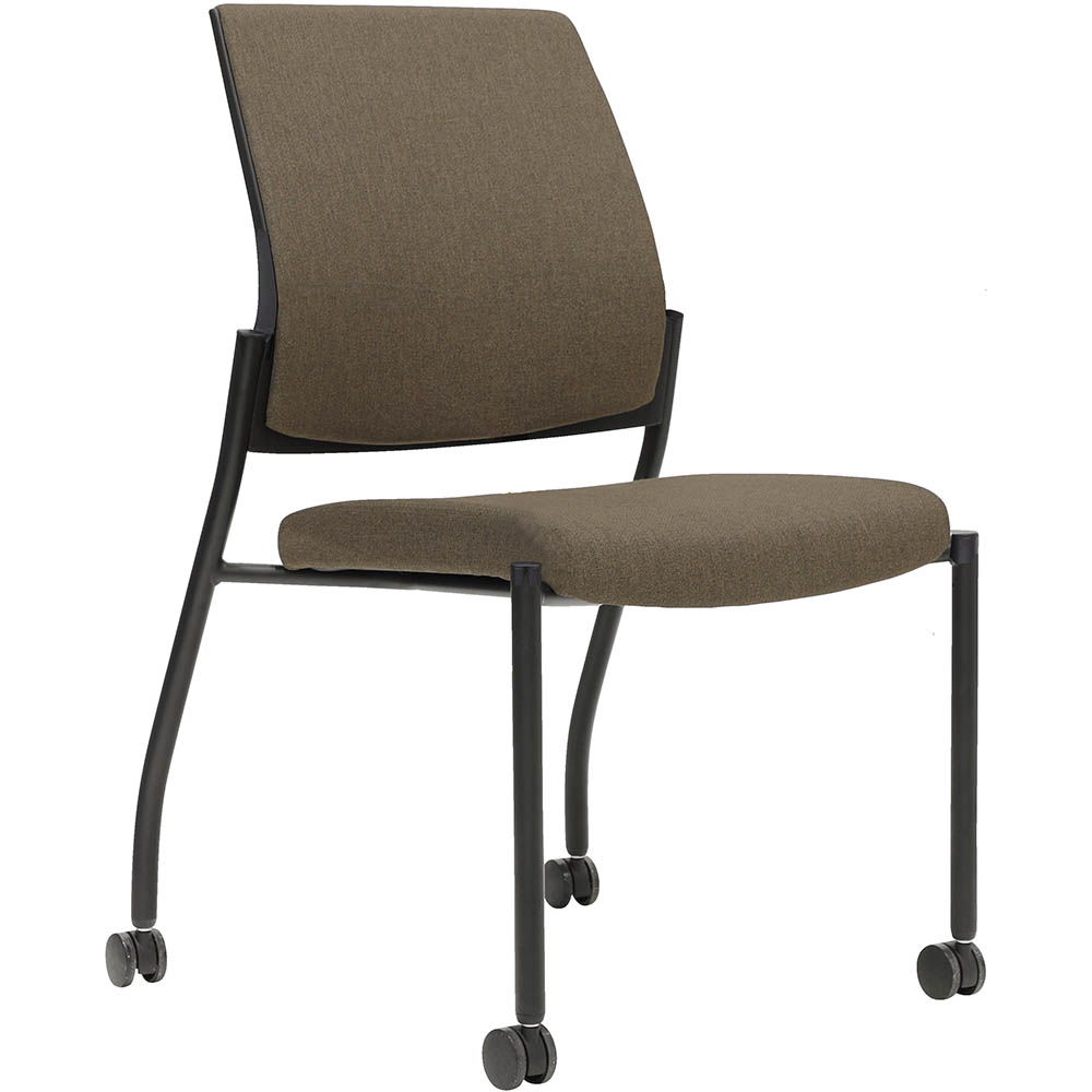 Image for URBIN 4 LEG CHAIR CASTORS BLACK FRAME CHOCOLATE SEAT INNER AND OUTER BACK from Challenge Office Supplies