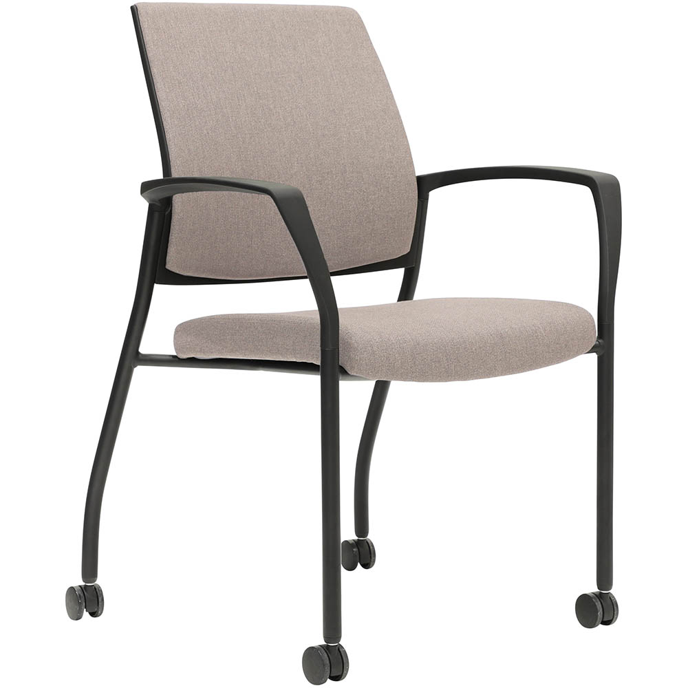 Image for URBIN 4 LEG ARMCHAIR CASTOR BLACK FRAME GRAVITY PETAL SEAT INNER AND OUTER BACK from Challenge Office Supplies