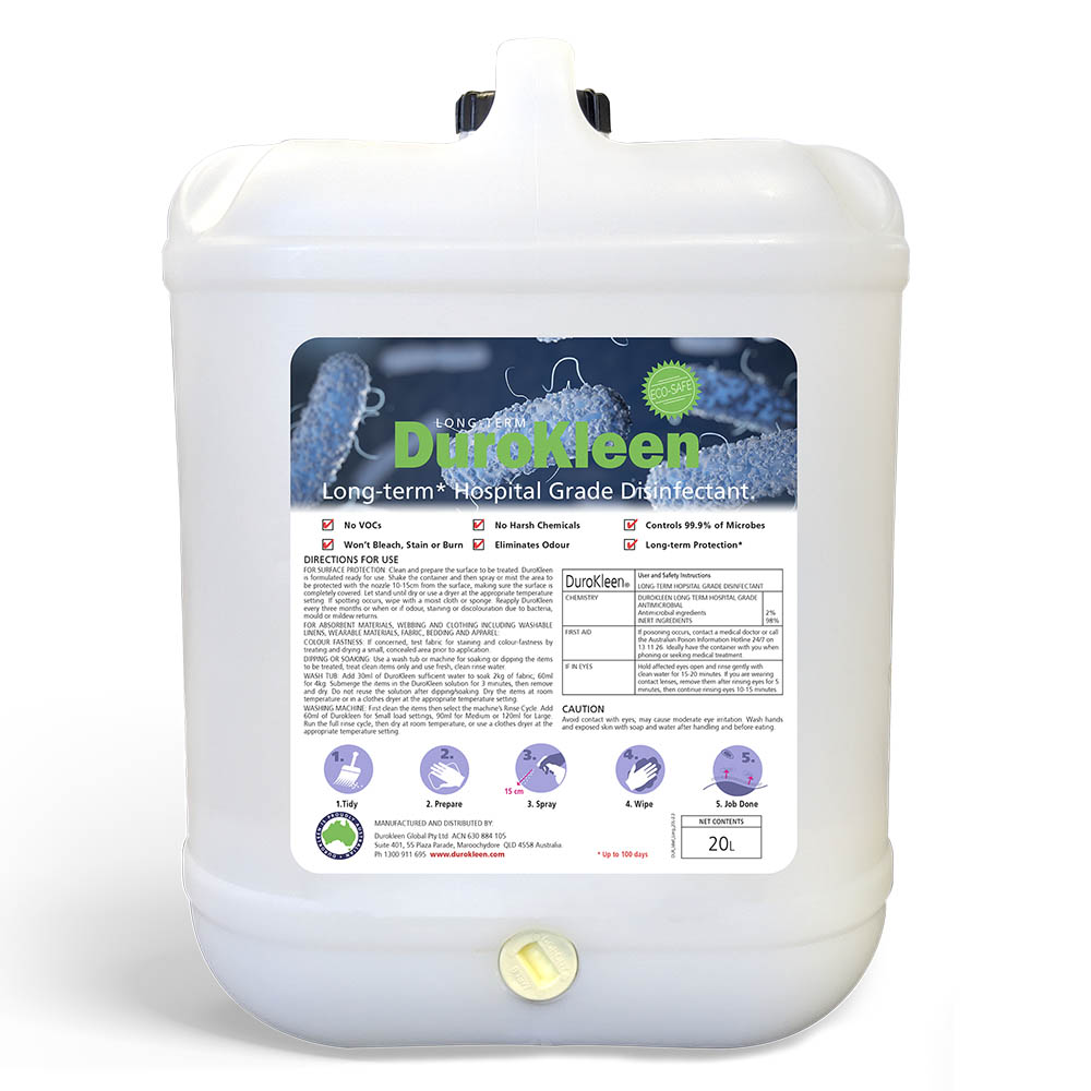 Image for DUROKLEEN LONG TERM ANTIMICROBIAL HOSPITAL GRADE DISINFECTANT 20 LITRE from Challenge Office Supplies