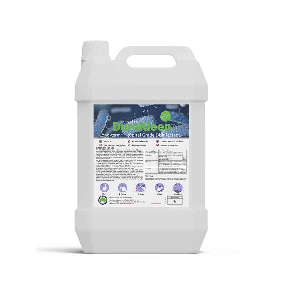 Image for DUROKLEEN LONG TERM ANTIMICROBIAL HOSPITAL GRADE DISINFECTANT 5 LITRE from Challenge Office Supplies