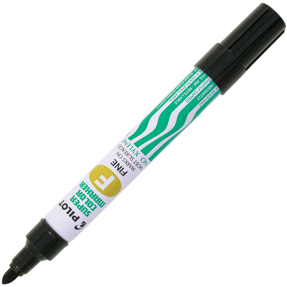 Image for PILOT SCA-F SUPER COLOUR PERMANENT MARKER BULLET 1.0MM BLACK from Challenge Office Supplies