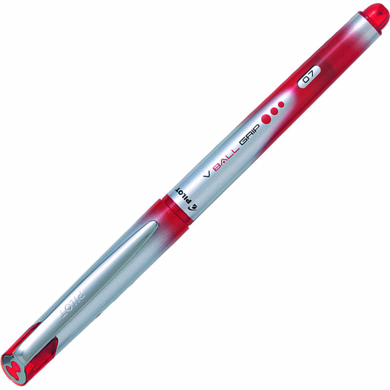 Image for PILOT V-BALL GRIP LIQUID INK ROLLERBALL PEN 0.7MM RED from Memo Office and Art