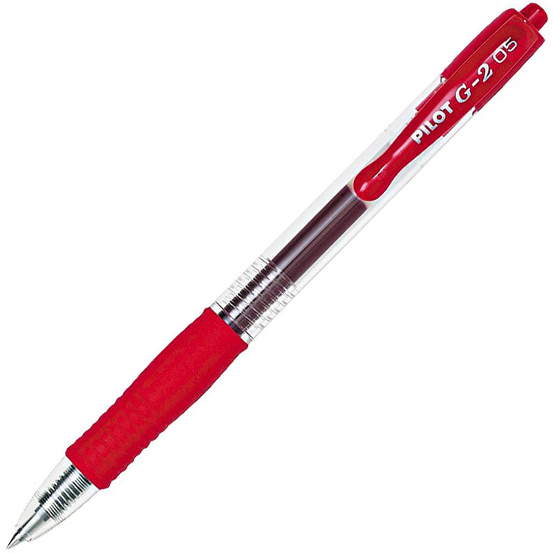 PILOT G2 RETRACTABLE GEL INK PEN 0.5MM RED |  | 7004688