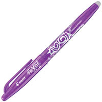 pilot frixion erasable gel ink pen fine violet