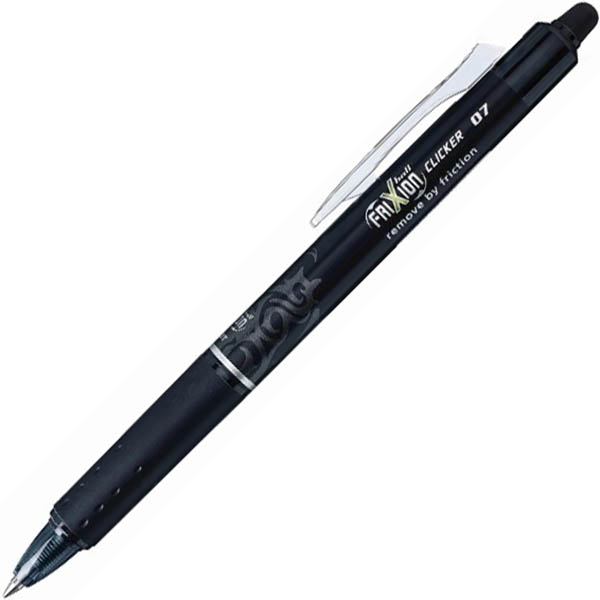 Image for PILOT FRIXION CLICKER RETRACTABLE ERASABLE GEL INK PEN 0.7MM BLACK from Office Express