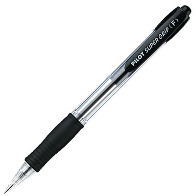 Image for PILOT SUPER GRIP RETRACTABLE BALLPOINT PEN FINE 0.7MM BLACK from Eastland Office Supplies