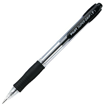 Image for PILOT SUPER GRIP RETRACTABLE BALLPOINT PEN FINE 0.7MM BLACK from Memo Office and Art