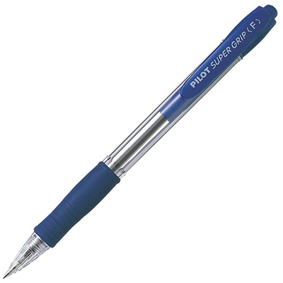 PILOT SUPER GRIP RETRACTABLE BALLPOINT PEN FINE 0.7MM BLUE |  | 7003820