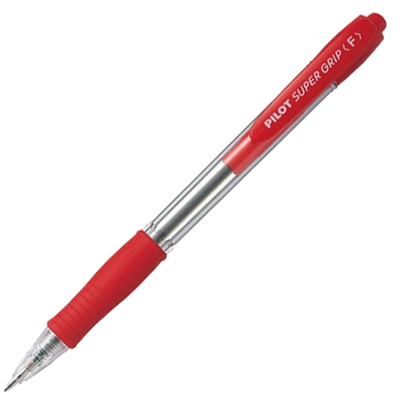 Image for PILOT SUPER GRIP RETRACTABLE BALLPOINT PEN FINE 0.7MM RED from ONET B2C Store