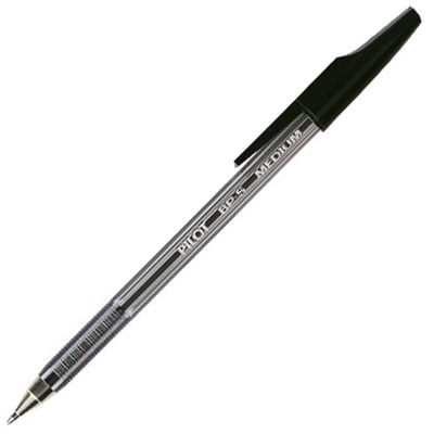 Image for PILOT BP-S STICK TYPE BALLPOINT PEN MEDIUM BLACK from Office Fix - WE WILL BEAT ANY ADVERTISED PRICE BY 10%