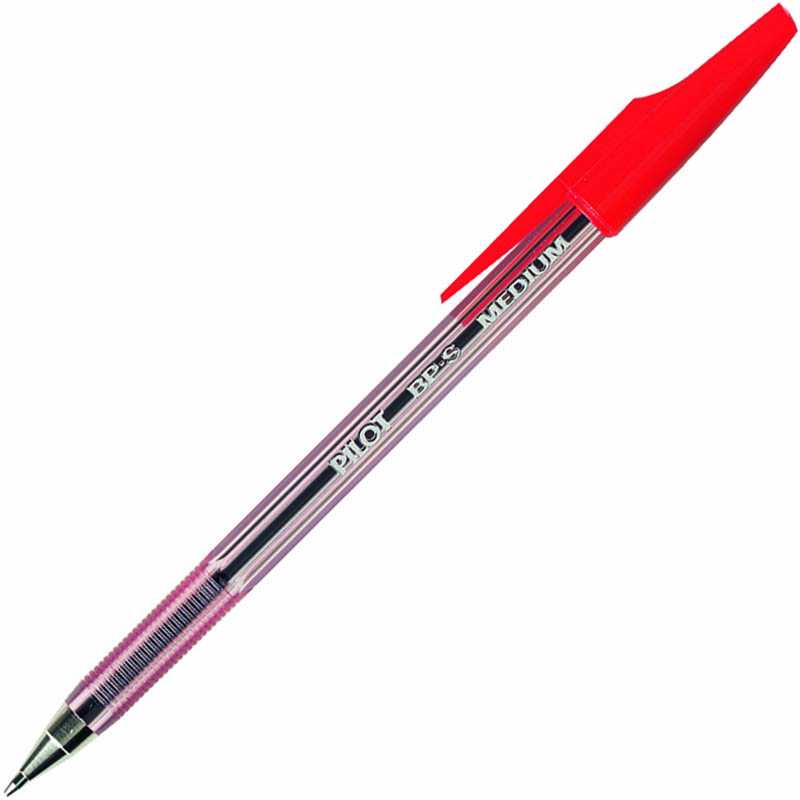 Image for PILOT BP-S STICK TYPE BALLPOINT PEN MEDIUM RED from York Stationers