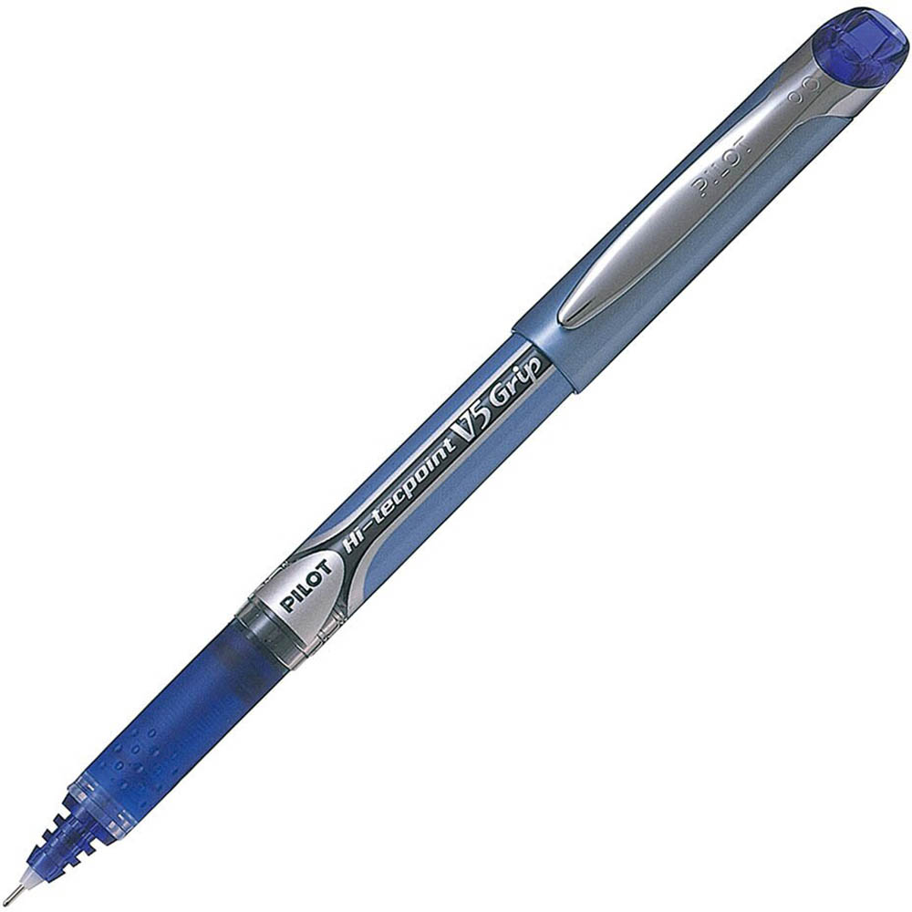 Image for PILOT V5 HI-TECPOINT GRIP LIQUID INK ROLLERBALL PEN 0.5MM BLUE BOX 12 from Memo Office and Art