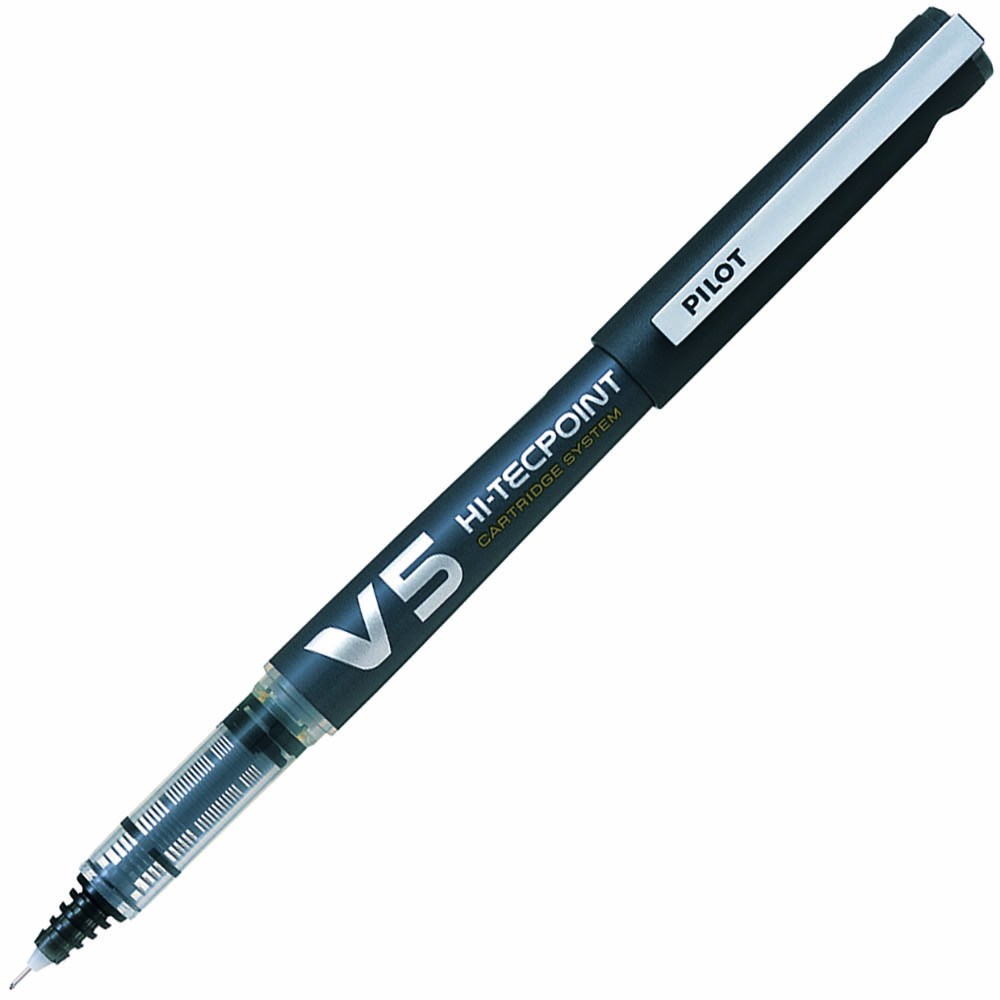 Image for PILOT V5 BEGREEN HI-TECHPOINT ROLLERBALL GEL PEN EXTRA FINE 0.5MM BLACK from Mitronics Corporation