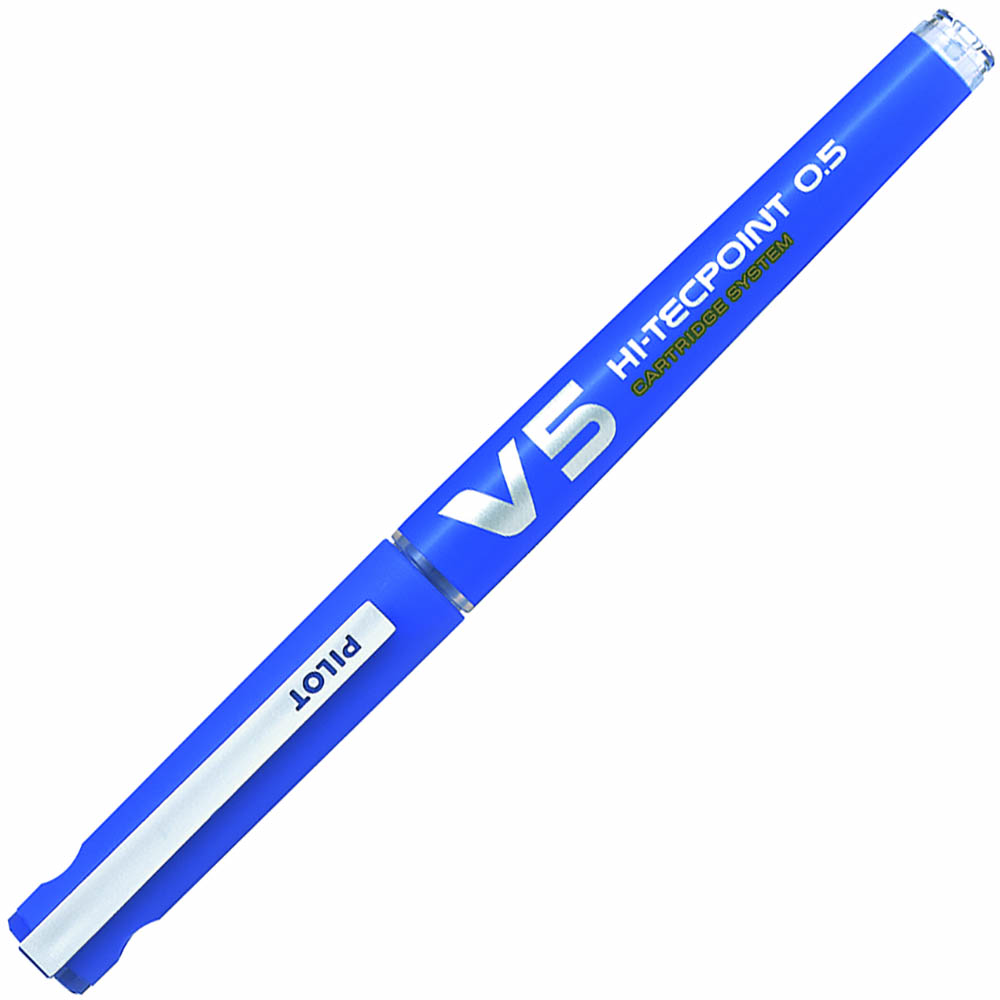 Image for PILOT V5 BEGREEN HI-TECHPOINT ROLLERBALL GEL PEN EXTRA FINE 0.5MM BLUE from BusinessWorld Computer & Stationery Warehouse