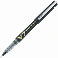 pilot v7 begreen hi-techpoint rollerball gel pen fine 0.7mm black