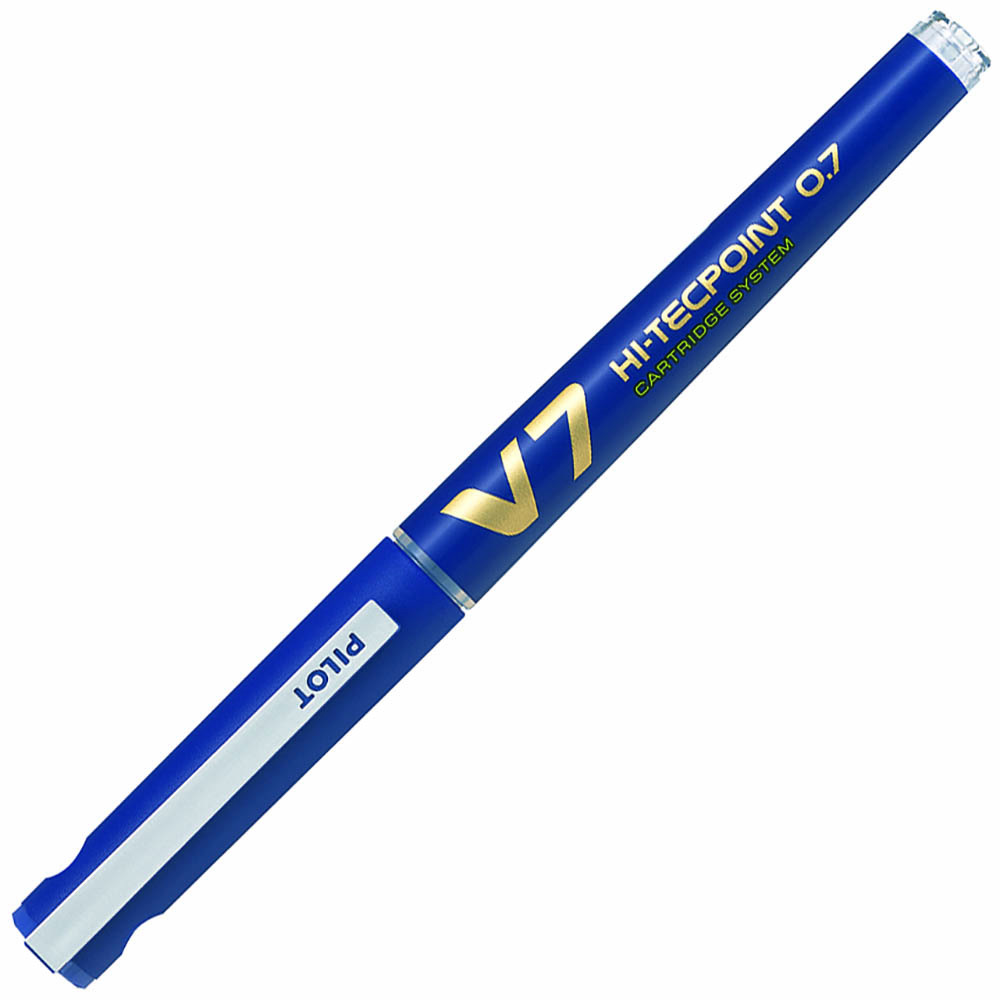 Image for PILOT V7 BEGREEN HI-TECHPOINT ROLLERBALL GEL PEN FINE 0.7MM BLUE from BusinessWorld Computer & Stationery Warehouse