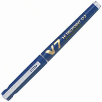 pilot v7 begreen hi-techpoint rollerball gel pen fine 0.7mm blue