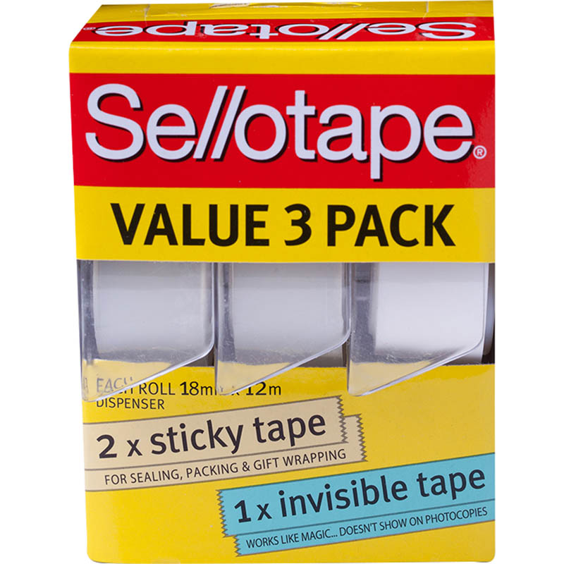 Image for SELLOTAPE VALUE PACK DISPENSERS 18MM X 12M from Memo Office and Art
