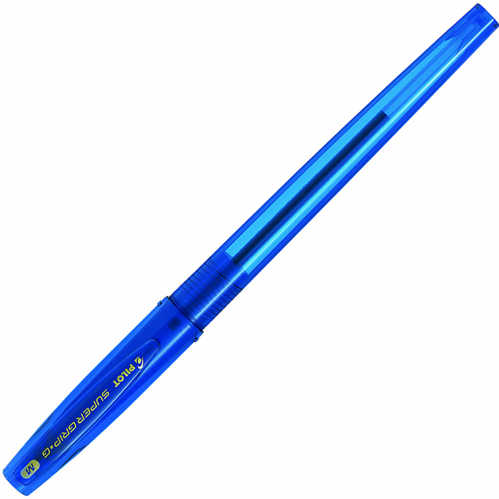 Image for PILOT SUPER GRIP G STICK CAPPED BALLPOINT PEN FINE 0.7MM BLUE BOX 12 from BusinessWorld Computer & Stationery Warehouse