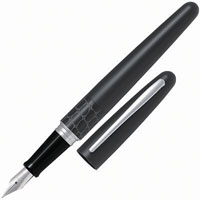 pilot mr2 fountain pen black crocodile medium nib black