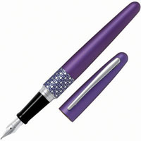 pilot mr3 fountain pen violet ellipse medium nib black