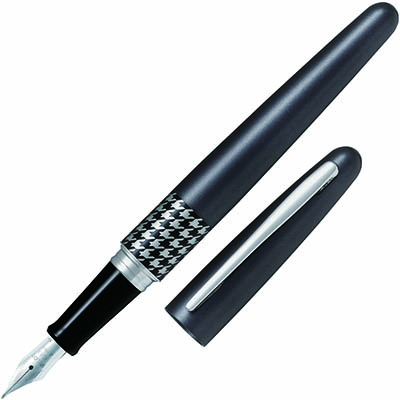 Image for PILOT MR3 FOUNTAIN PEN GREY HOUNDSTOOTH MEDIUM NIB BLACK from ALLBIZ Office Supplies