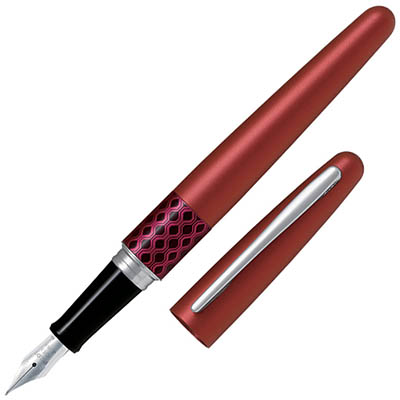 Image for PILOT MR3 FOUNTAIN PEN RED WAVE MEDIUM NIB BLACK from Challenge Office Supplies