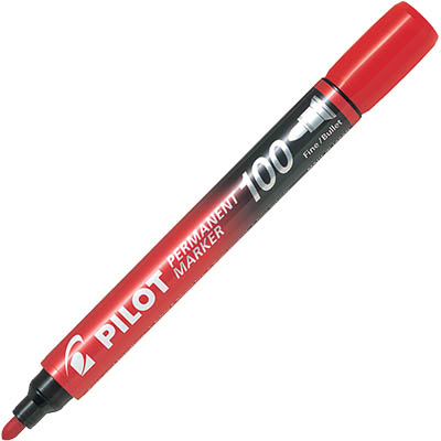 Image for PILOT SCA-100 PERMANENT MARKER BULLET 1.0MM RED from Mitronics Corporation