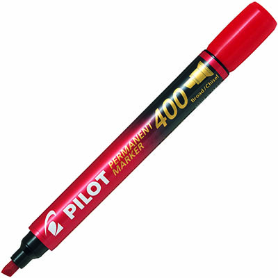 Image for PILOT SCA-400 PERMANENT MARKER CHISEL 4.0MM RED from Memo Office and Art