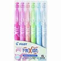pilot frixion light natural colours highlighter assorted pack 6
