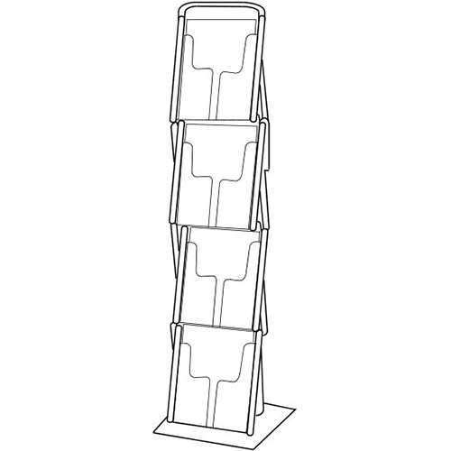 Image for DEFLECTO PORTABLE CONCERTINA DISPLAY STAND A4 CHROME/CLEAR from Mitronics Corporation