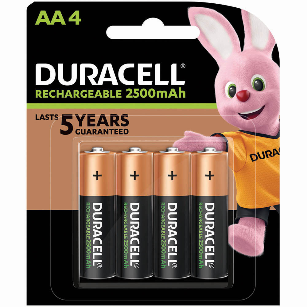 Image for DURACELL RECHARGEABLE AA BATTERY PACK 4 from BusinessWorld Computer & Stationery Warehouse