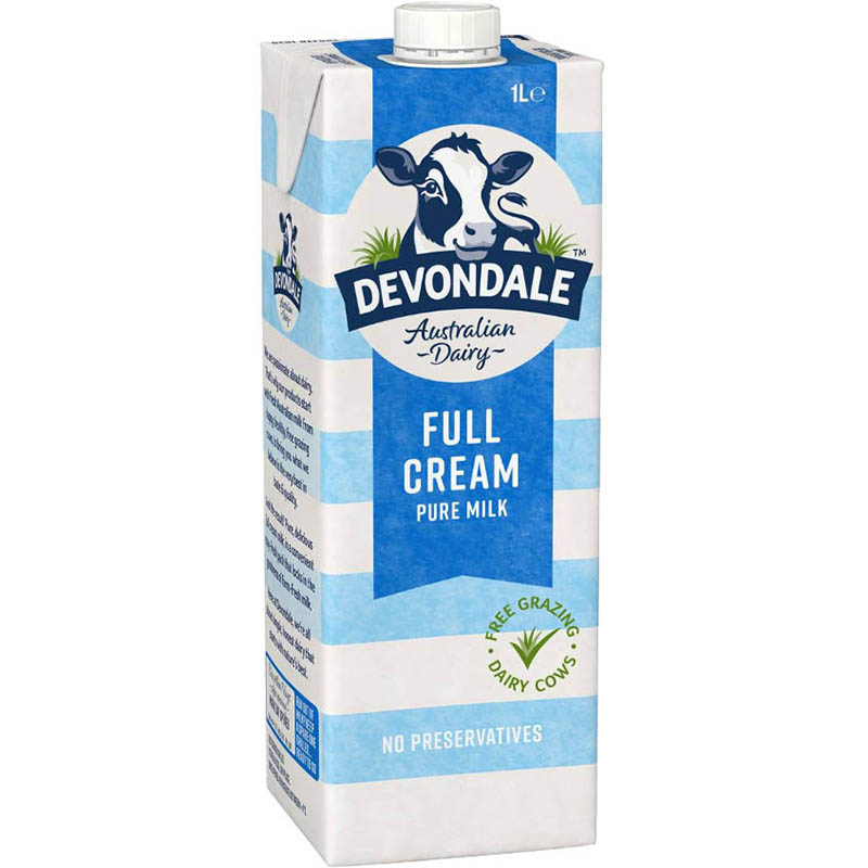 Image for DEVONDALE UHT LONG LIFE FULL CREAM MILK 1 LITRE from Mitronics Corporation