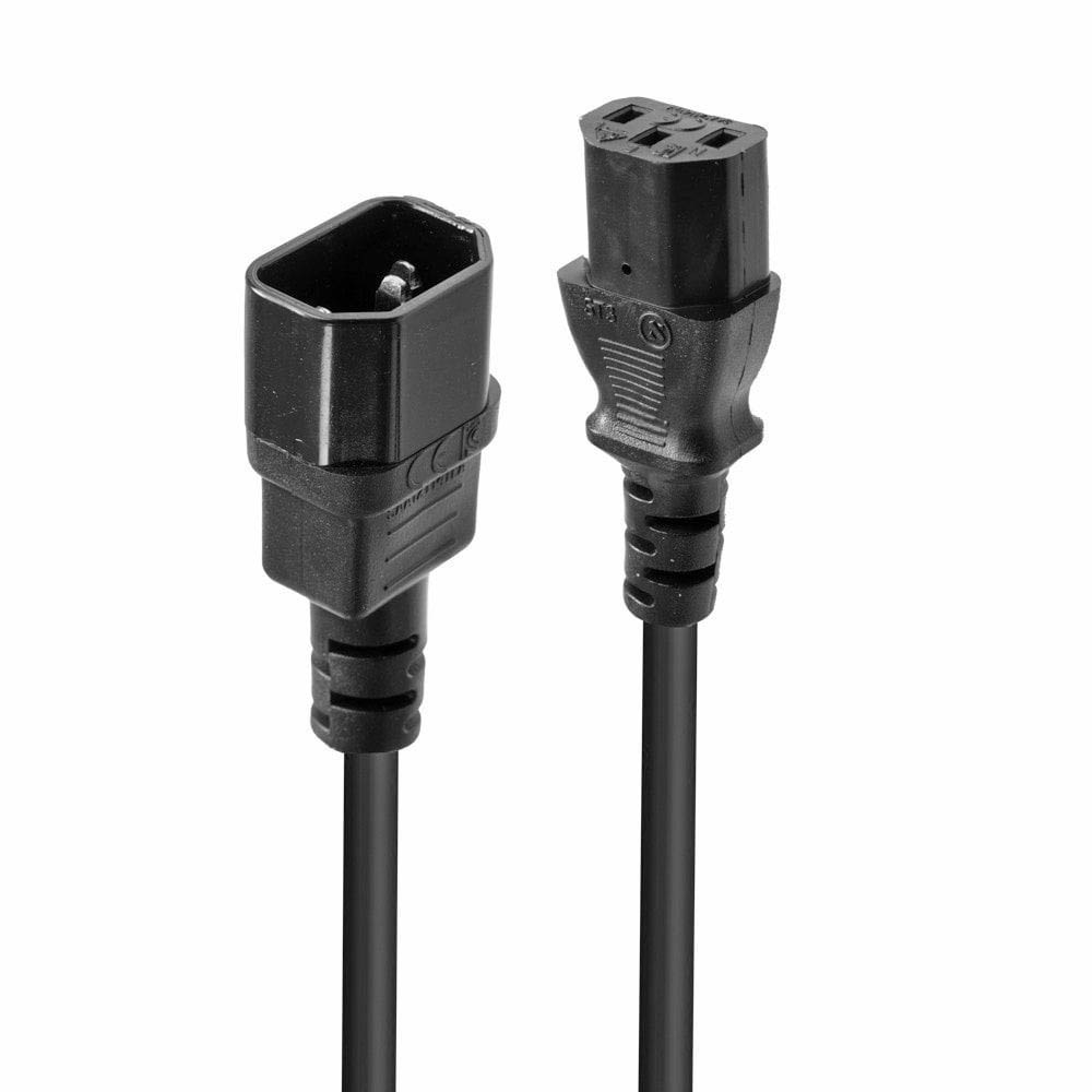 Image for LINDY 30942 POWER CABLE C14 PLUG TO C13 SOCKET 1.5M BLACK from That Office Place PICTON