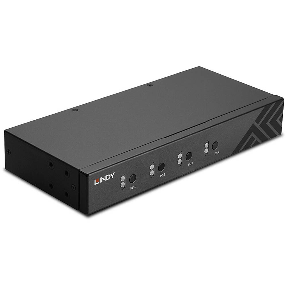 Image for LINDY 32166 4-PORT USB 2.0 AND AUDIO KM SWITCH BLACK from That Office Place PICTON