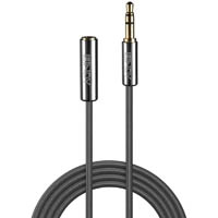 lindy 35327 cromo line 3.5mm to extension audio cable 1m grey