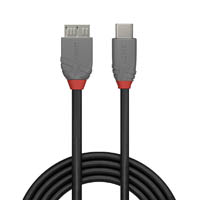 lindy 36623 anthra line usb-c to micro-b cable 3m black