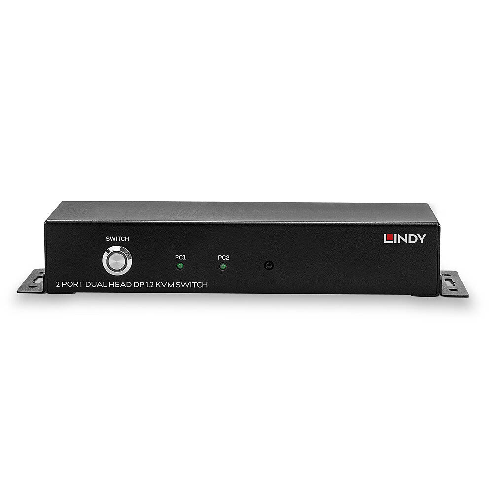 Image for LINDY 39306 2 PORT DISPLAYPORT 1.2 DUAL HEAD KVM SWITCH PRO BLACK from That Office Place PICTON