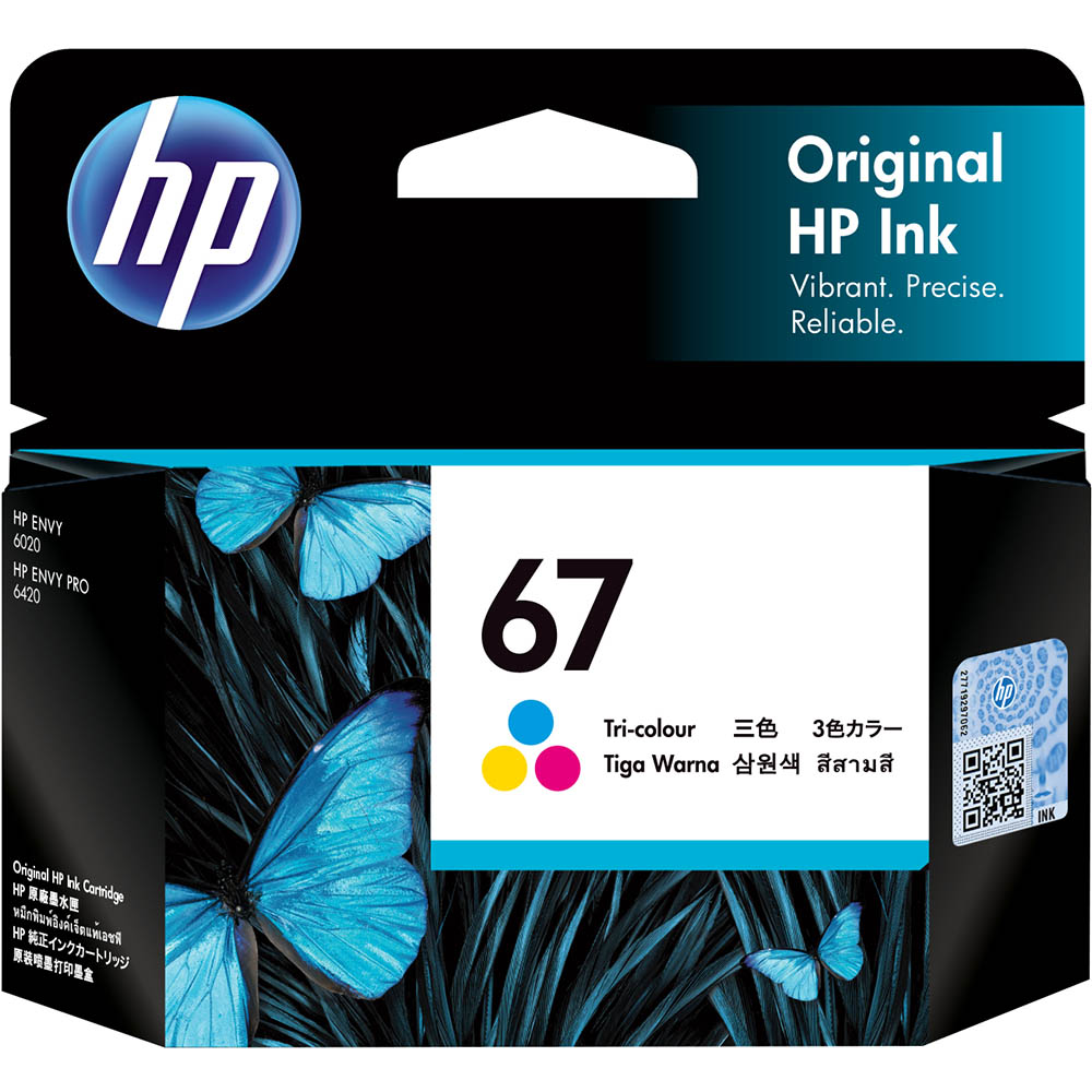 Image for HP 3YM55AA 67 INK CARTRIDGE CYAN/MAGENTA/YELLOW from Mitronics Corporation
