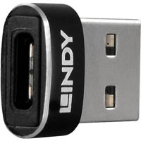 lindy 41884 adapter usb-a 2.0 male to usb-c female black