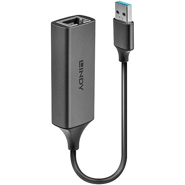 Image for LINDY 43298 USB-A 3.0 GIGABIT ETHERNET ADAPTER 135MM SILVER from That Office Place PICTON